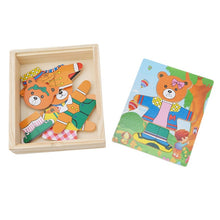 Wooden Puzzle Set Baby Educational Toys Puzzles Kids Children's Wooden Toy Bear